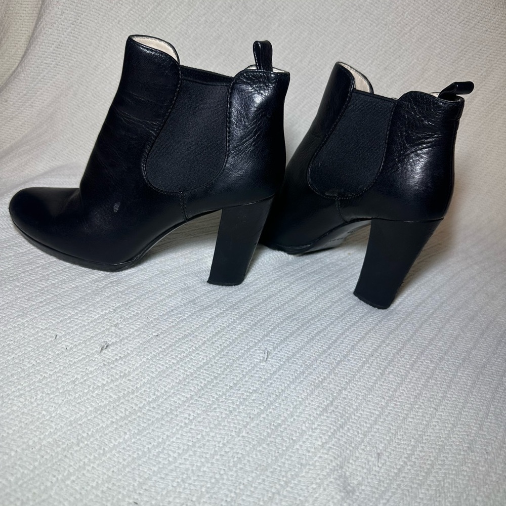Prada Black Leather Ankle Boots - Picture 6 of 15